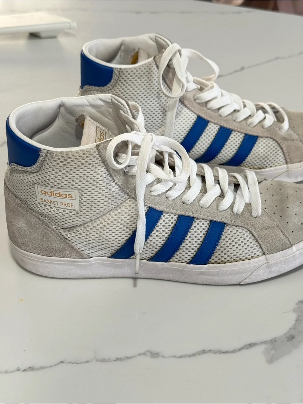 Adidas Basket Profi White Royal Blue Men's Athletic Shoes